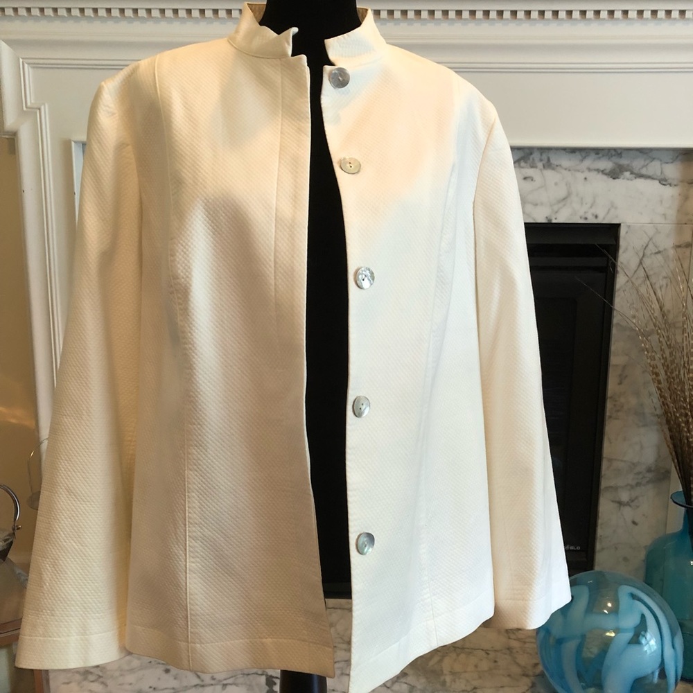 Statements White Button Up Blazer